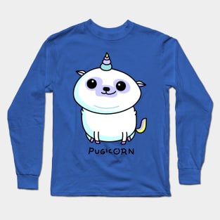 Pug as a unicorn Long Sleeve T-Shirt